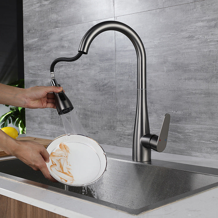 304 Stainless Steel Multifunctional Pull Down Kitchen Faucet