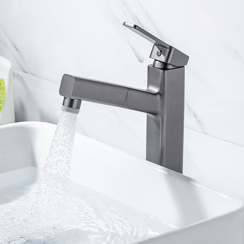Eumtenr 1.5 GPM Single Handle Pre-Rinse Bathroom Faucet Suitable for Tall Body Basins