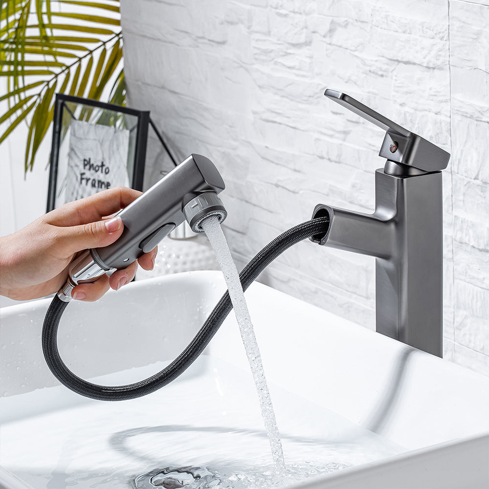 Single Handle Cold and Hot Water Bathroom Faucet Suitable for Tall Body Basins