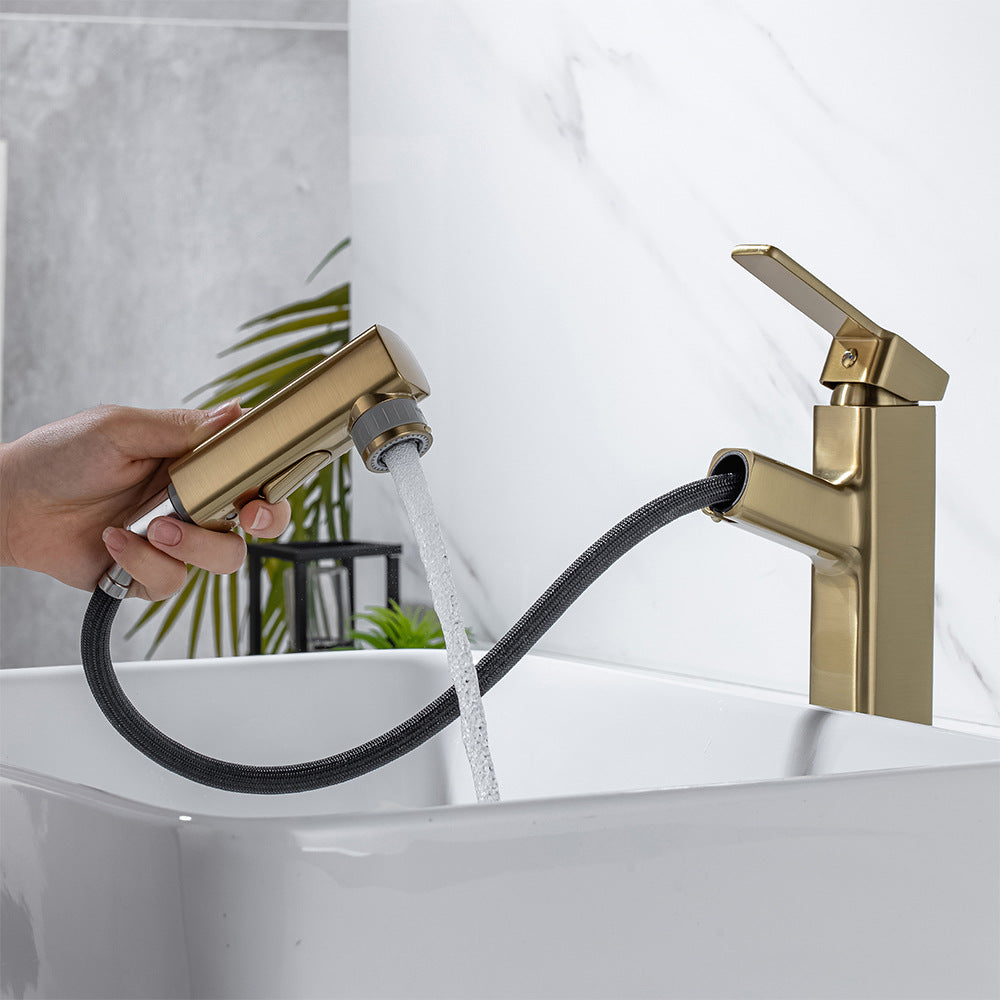 Single Handle Cold and Hot Water Bathroom Faucet Suitable for Tall Body Basins