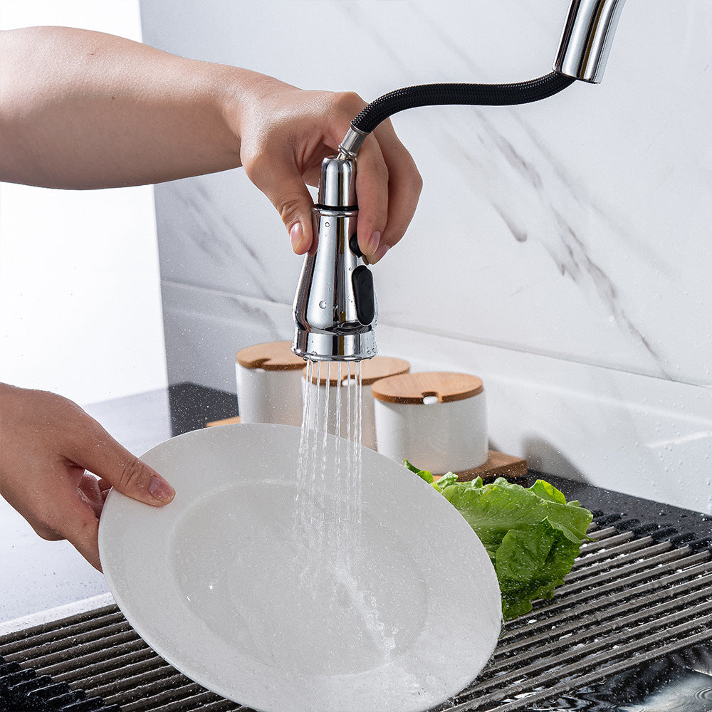 Eumtenr Brass Kitchen Sink Faucet, Kitchen Faucet Brass with Pull Down Sprayer