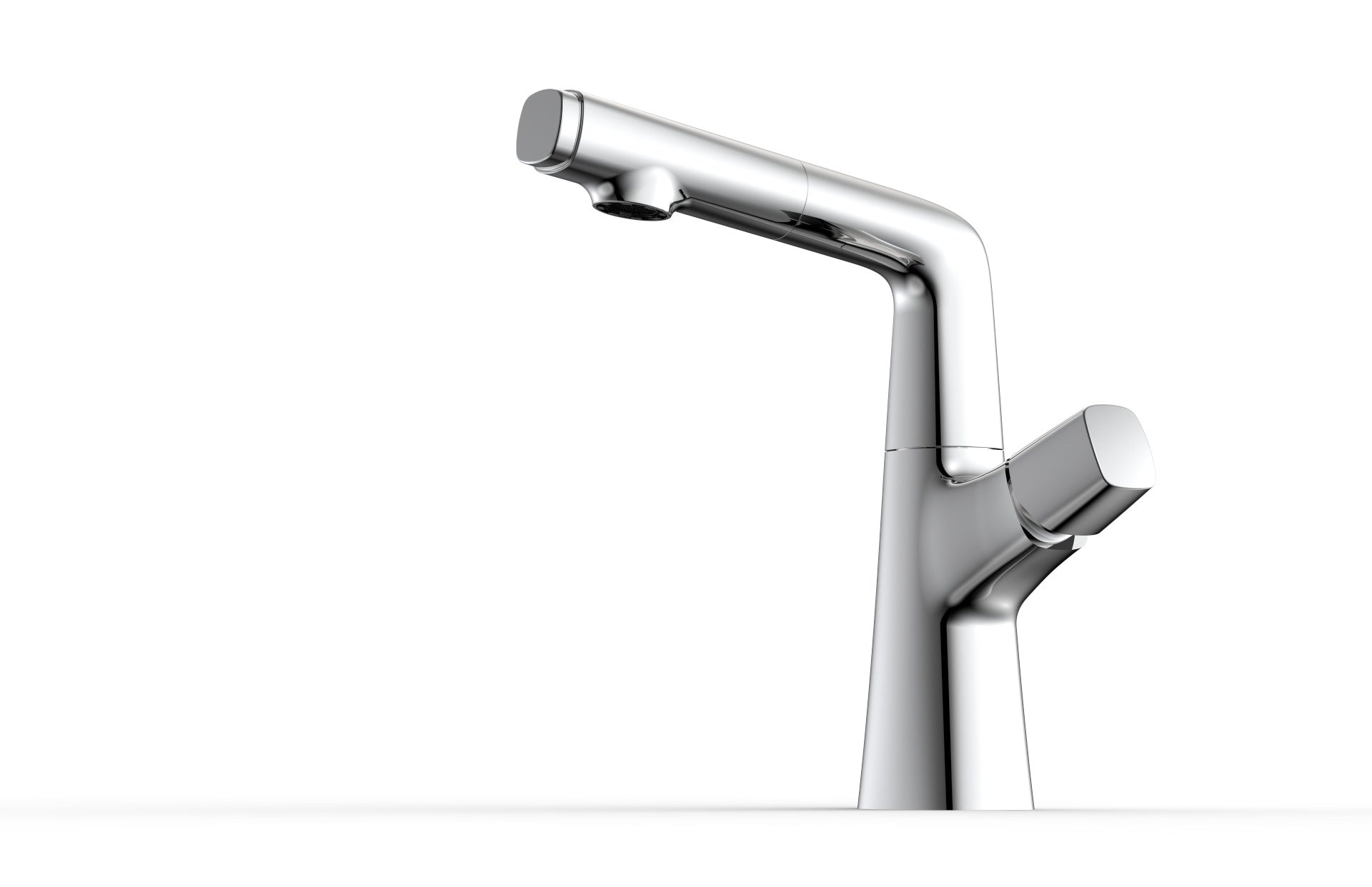 Full Brass Hot and Cold Water Lifting and Pull-Out Bathroom Faucet