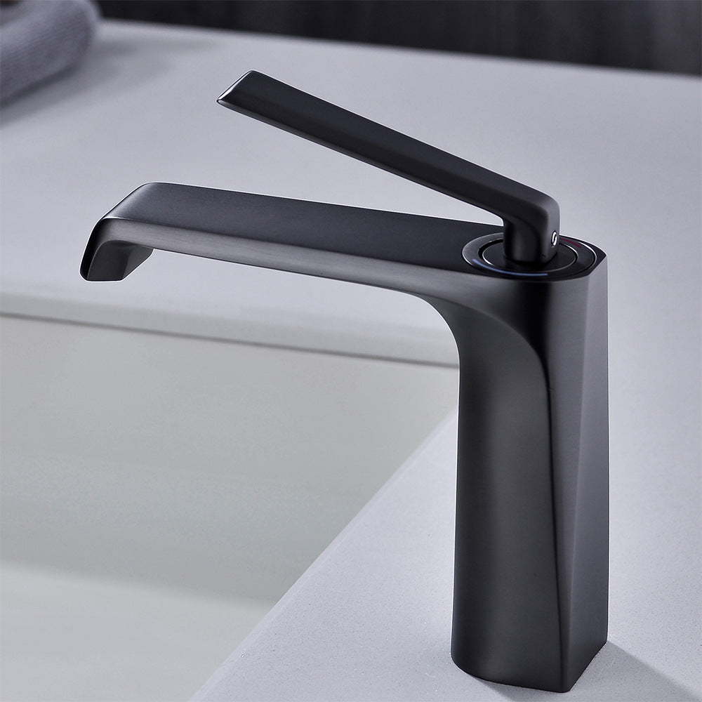 Brass One-Handle Modern Waterfall Bathroom Sink Faucet