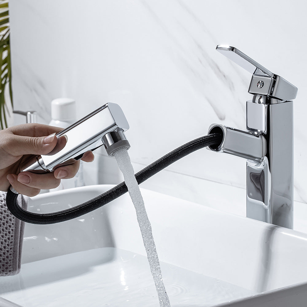 Eumtenr 1.5 GPM Single Handle Pre-Rinse Bathroom Faucet Suitable for Tall Body Basins
