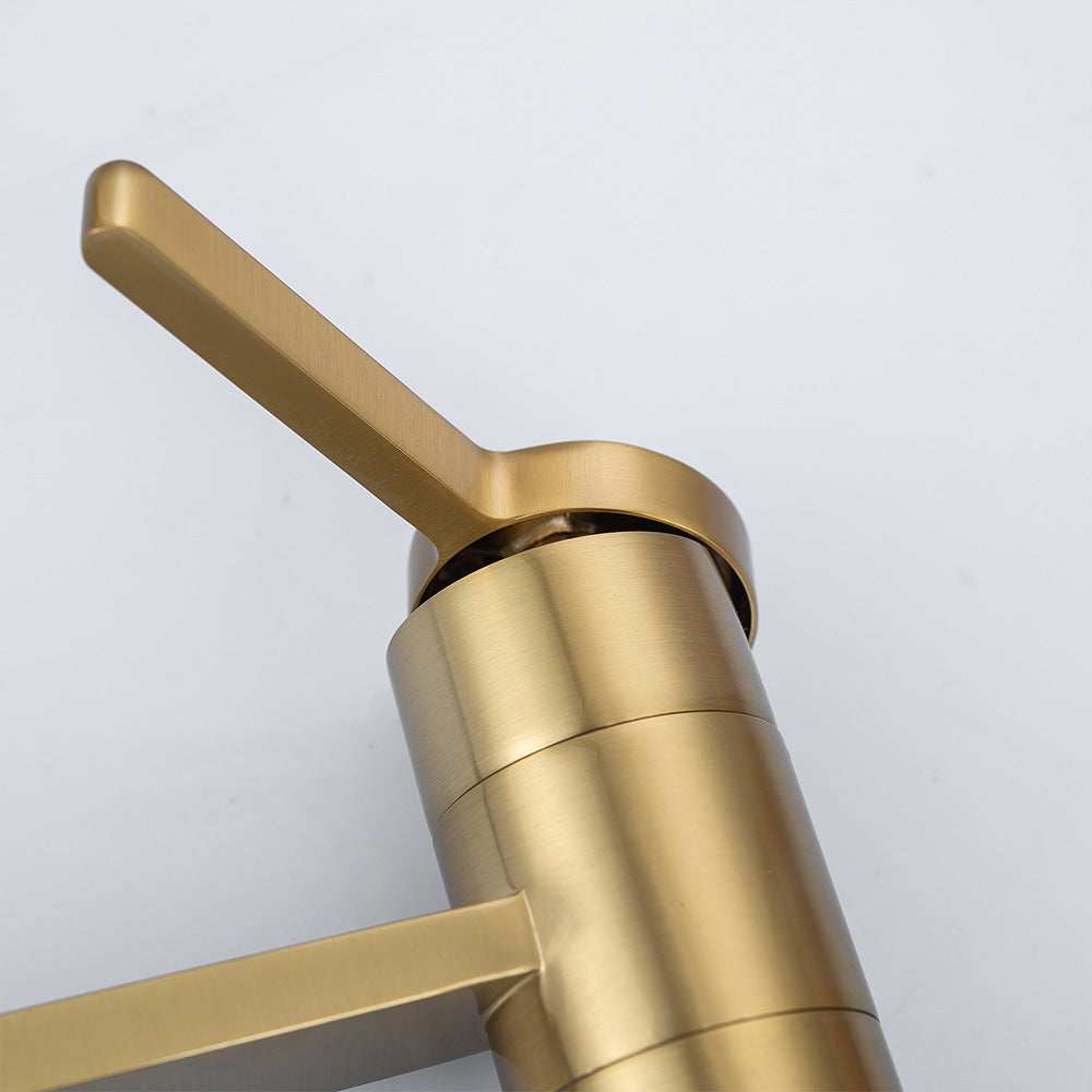 Brass Single-Handle Bathroom Sink Faucet