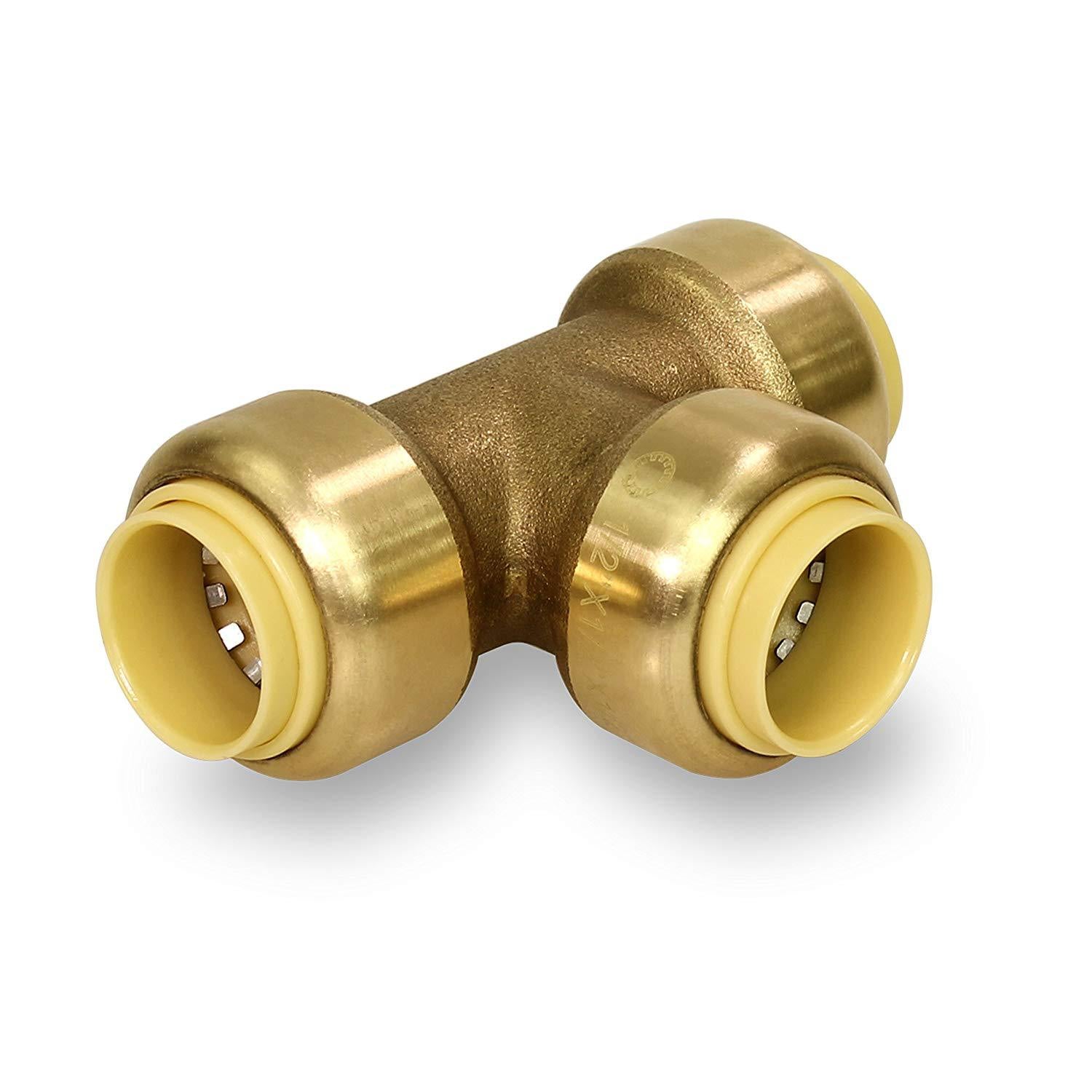 1/2-Inch Push Plumbing Tee,Push-to-Connect Pex Fittings
