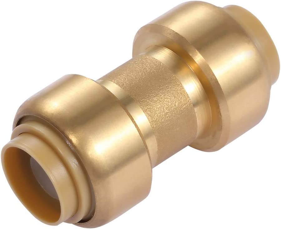 1/2-Inch Pushfit Straight Coupling, Push-to-Connect Plumbing Fitting